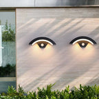 Modern Curved Outdoor LED Wall Light with PIR Motion Sensor – IP65 Waterproof, Energy-Saving Garden Porch Lamp (Warm White, 12W, Black)