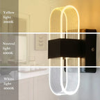 2X LED Dimmable Wall Lights Modern Sconce 12W Up Down Indoor Lamp Living Room