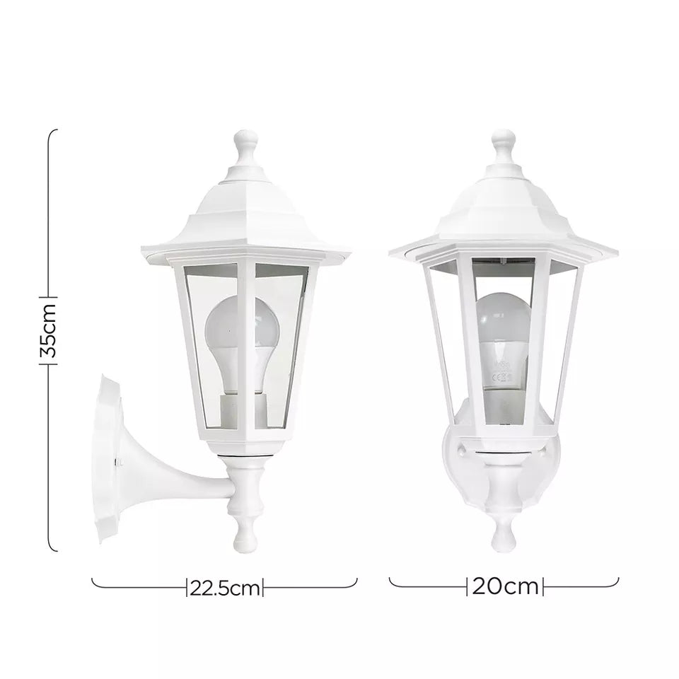 Traditional Outdoor Wall Lantern IP44 – Weatherproof LED Garden Wall Light for Patio, Yard & Porch