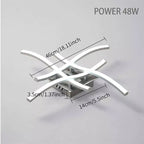 LED Dimmable Ceiling Light 4 Wave Lights Modern Kitchen Living Room Bedroom Lamp