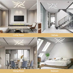 LED Dimmable Ceiling Light 4 Wave Lights Modern Kitchen Living Room Bedroom Lamp