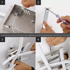 LED Dimmable Ceiling Light 4 Wave Lights Modern Kitchen Living Room Bedroom Lamp