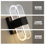 2X LED Dimmable Wall Lights Modern Sconce 12W Up Down Indoor Lamp Living Room