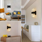 2X LED Dimmable Wall Lights Modern Sconce 12W Up Down Indoor Lamp Living Room