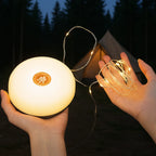 2 Pack 10M Camping Lantern with String Lights USB Rechargeable Xmas Gift Decor